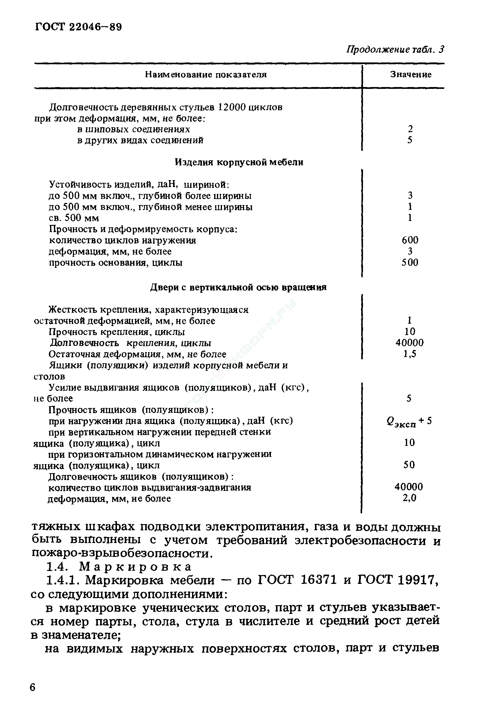 Гост на ученическую мебель