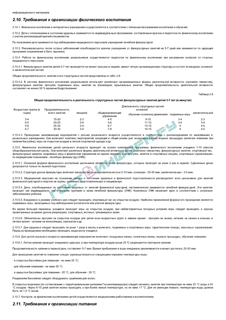 СП 2.4.990-00 - Гигиенические требования к устройству, содержанию,  организации режима работы в детских домах и школах-интернатах для  детей-сирот и детей, оставшихся без попечения родителей - скачать бесплатно